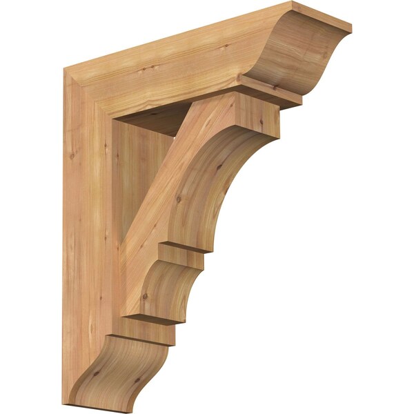 Ekena Millwork Balboa Traditional Smooth Bracket w/ Offset Brace, Western Red Cedar, 7 1/2"W x 24"D x 28"H BKT0806X24X28BOA01SWR - main